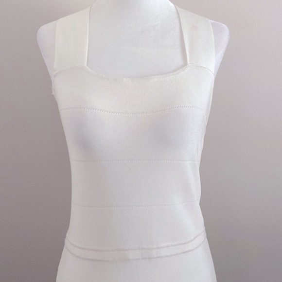Nwt Zara knit white bodycon skater dress - Picture 4 of 9